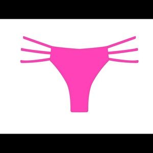 Boutine LA Hot Pink Triple-Strap Bikini Bottom